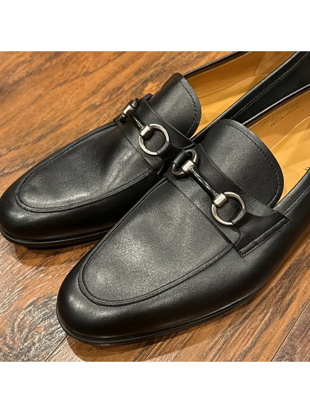 New Magnanni Black  Loafers Shoes Men's Size 11.5
